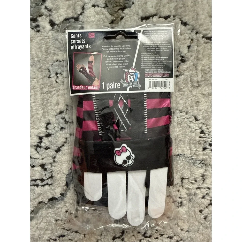 Monster High Creeptastic Corset Childs Gloves Fingerless  Ages 6+ 2014